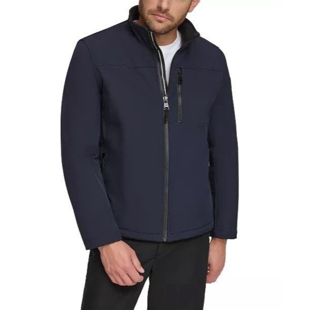 Calvin Klein New Men’s Jacket MEDIUM Sherpa Lined Infinite Soft Shell True NAVY - Picture 9 of 16